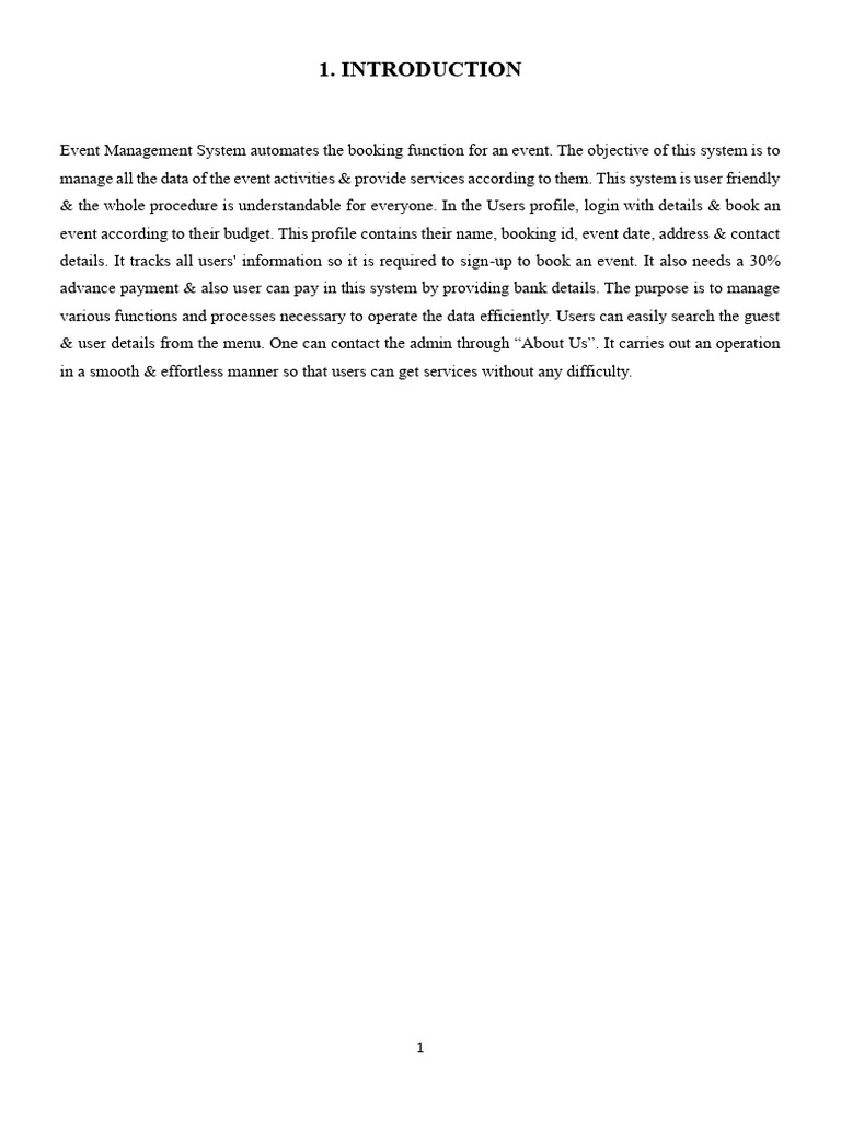 Event Management System | PDF | Computers