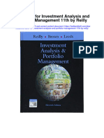 Instant Download Test Bank For Investment Analysis and Portfolio Management 11th by Reilly PDF Ebook