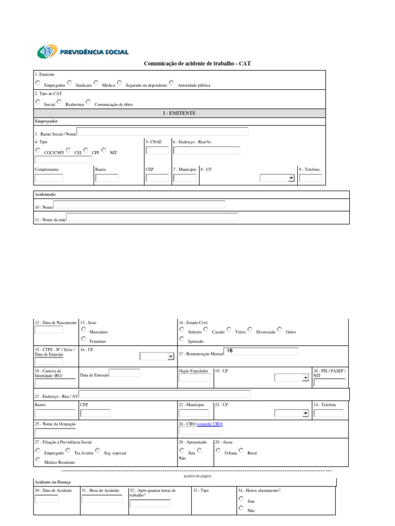 Anexo 1 Formulário Cat 1 Pdf