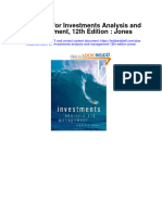 Instant Download Test Bank For Investments Analysis and Management 12th Edition Jones PDF Ebook