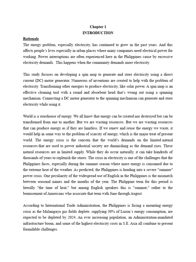 Chapter 1 Intro | PDF | Renewable Energy | Electricity Generation