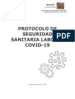 Protocolo de Seguridad Sanitaria Laboral Covid 19