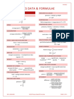 IGCSE Physics Data & Formulae v02