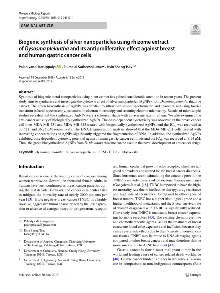 Breast Cancer Cells | PDF