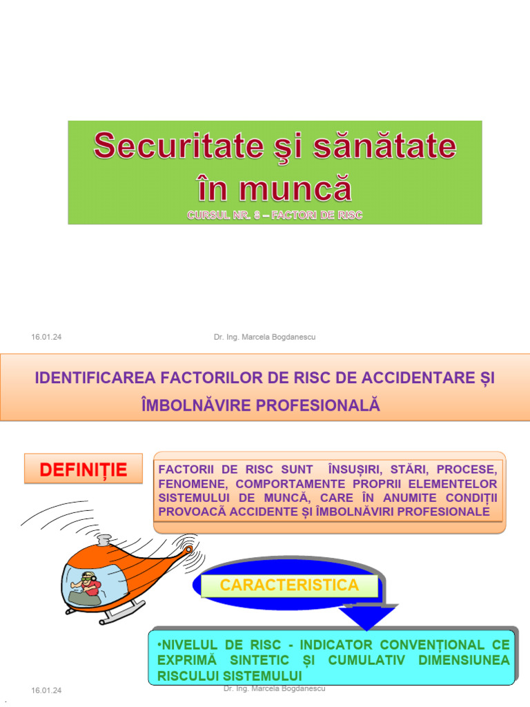 Cursul 8 Factori de Risc | PDF