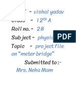 Name - Class - Roll No. - Subject - Topic - Submitted To
