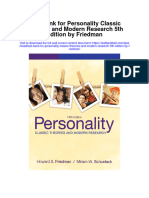 Instant Download Test Bank For Personality Classic Theories and Modern Research 5th Edition by Friedman PDF Full