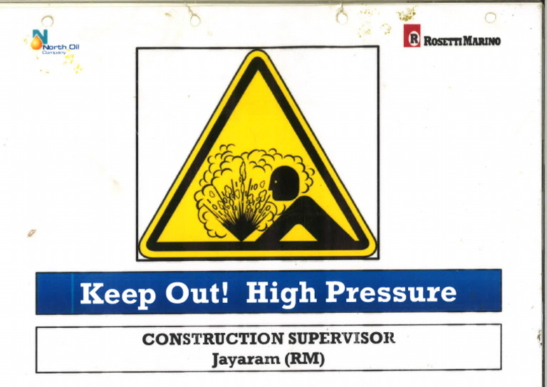 Sign-Keep Out High Pressure | PDF