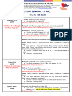 ROTEIRO SEMANAL - 2° ANO - 10 A 14 de Maio - C e D