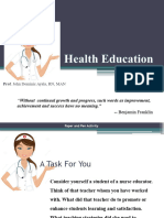 Lecture 1 Health Education