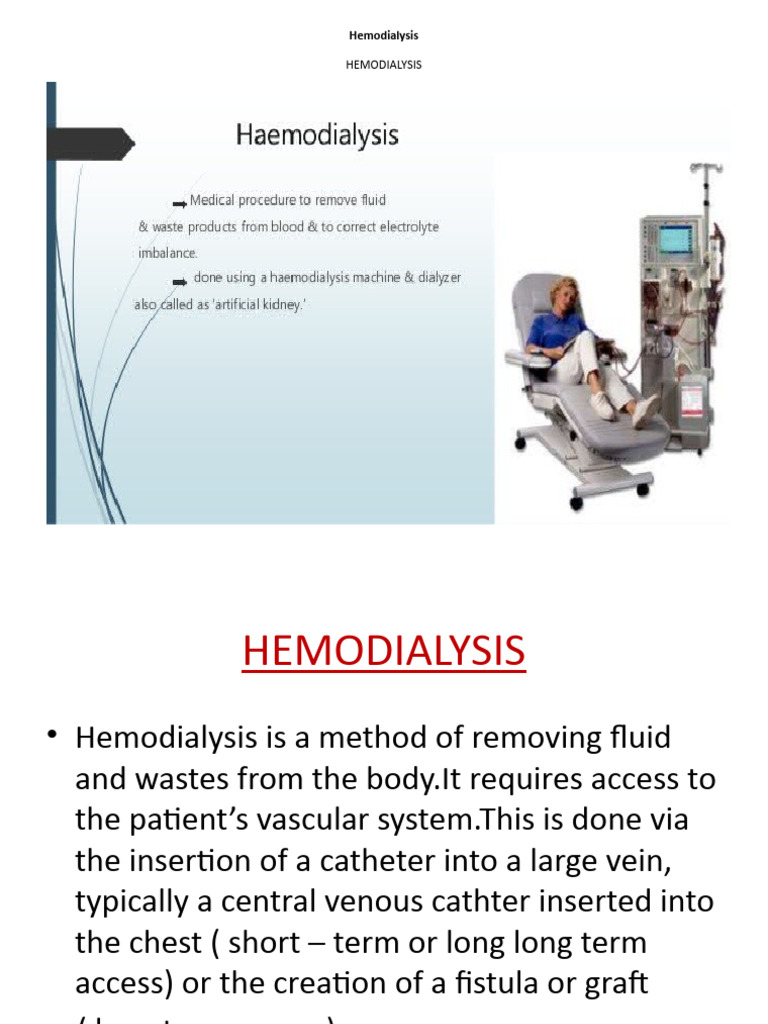 Hemodialysis Pdf Hemodialysis Vein