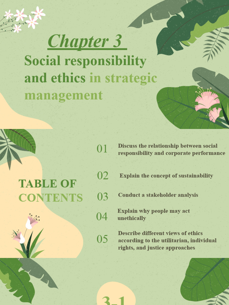 Group 1 - Chapter 3 - Social Responsibility and Ethics in Strategic ...