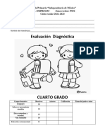 Evaluación Diagnostica 4° Ciclo Escolar 23-24