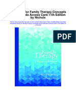 Full Download Test Bank For Family Therapy Concepts and Methods Access Card 11th Edition by Nichols PDF Free
