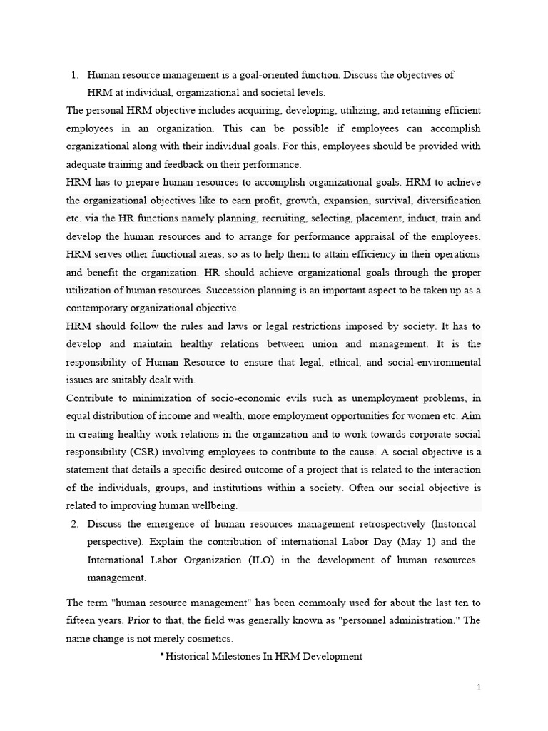 HRM Individual Assignment F | PDF