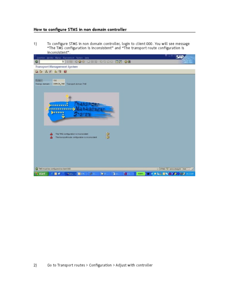 TMS - Configure STMS in Non Domain Controller | PDF