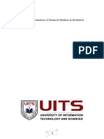 Evaluation of Financial Market & Institution 