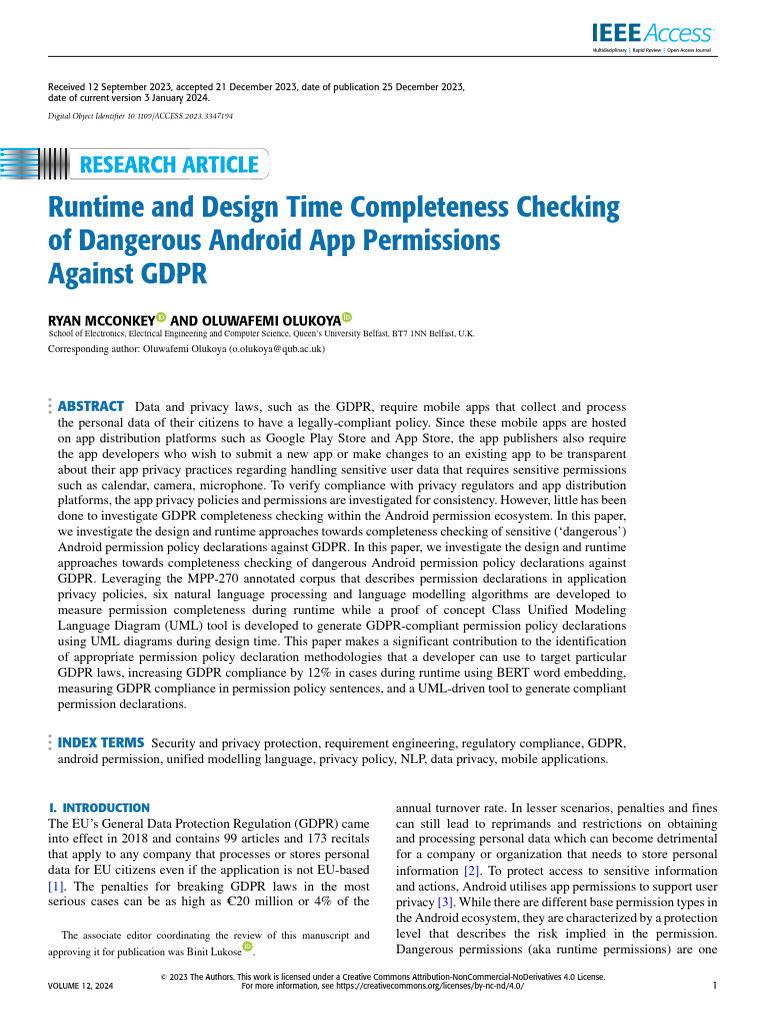 Runtime and design time completeness checking of dangerous android app