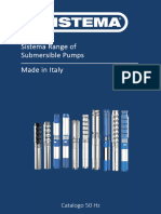 Brief Introduction To Sistemas Range of Submersible Pumps Made in Italy 50 Hz.