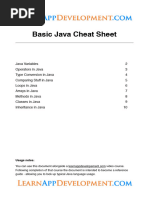 Basic Java Cheat Sheet