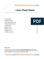 Basic Java Cheat Sheet