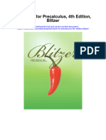 Instant Download Test Bank For Precalculus 4th Edition Blitzer PDF Full