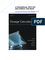Instant Download Dosage Calculations 2014 3rd Canadian Edition Test Bank PDF Scribd