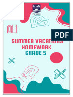 Summer Holiday HW Grade 5 (2023)