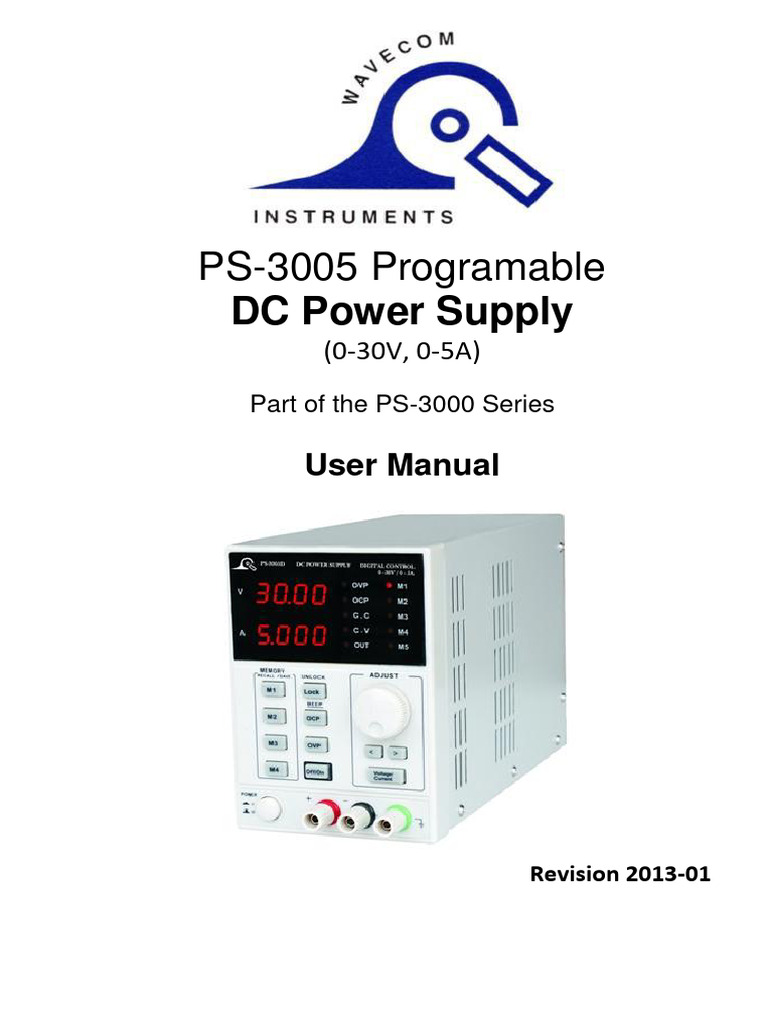 PS-3005 Programmable Power Supply Manual | PDF | Power Supply | Mains ...