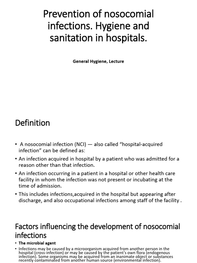#12GH Lecture-1 | PDF | Hospital Acquired Infection | Infection
