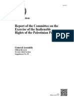 Report of The Committee On The Exercise of The Inalienable Rights of The Palestinian People