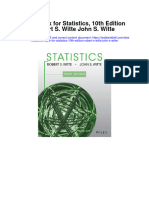 Instant Download Test Bank For Statistics 10th Edition Robert S Witte John S Witte PDF Scribd