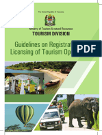 Guidelines On Registration and Licensing of Tourism Business - 2019