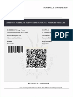 Certificat de Demande de Document de Voyage - Passeport Ordinaire