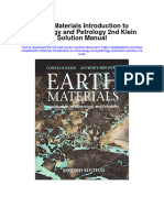 Instant Download Earth Materials Introduction To Mineralogy and Petrology 2nd Klein Solution Manual PDF Scribd