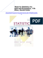 Instant Download Test Bank For Statistics For Management and Economics 11th Edition Gerald Keller PDF Scribd