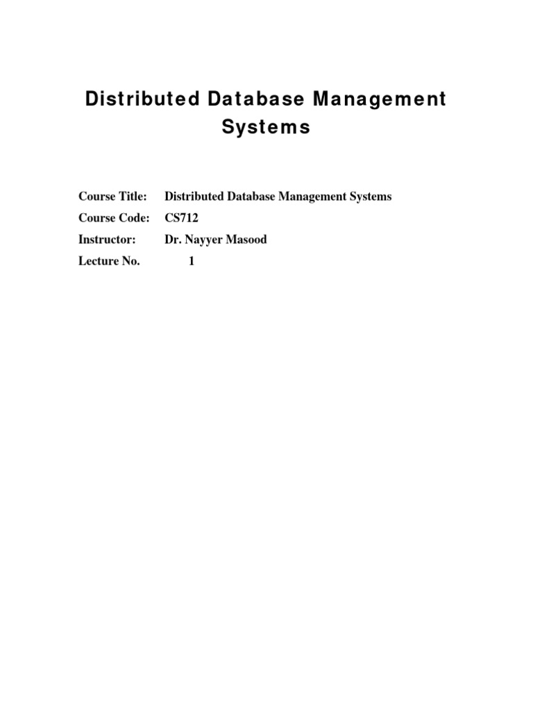 Distributed_Database_Management_Systems | PDF | Distributed Computing ...