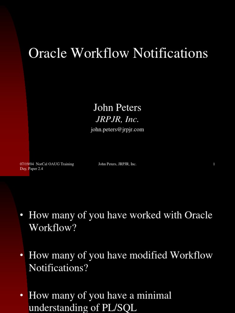 Oracle Workflow Notifications Guide | PDF | Career & Growth | Computers