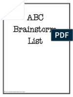 ABC Brainstorm List