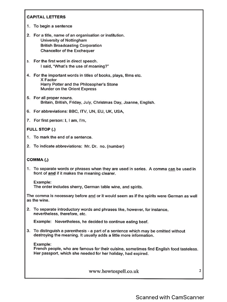 english homework pdf