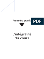 L'inte Gralite Du Cours: Premie're Partie