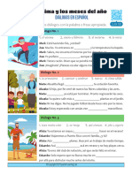 El Clima y Los Meses Del Ano PDF Worksheet Ejercicios