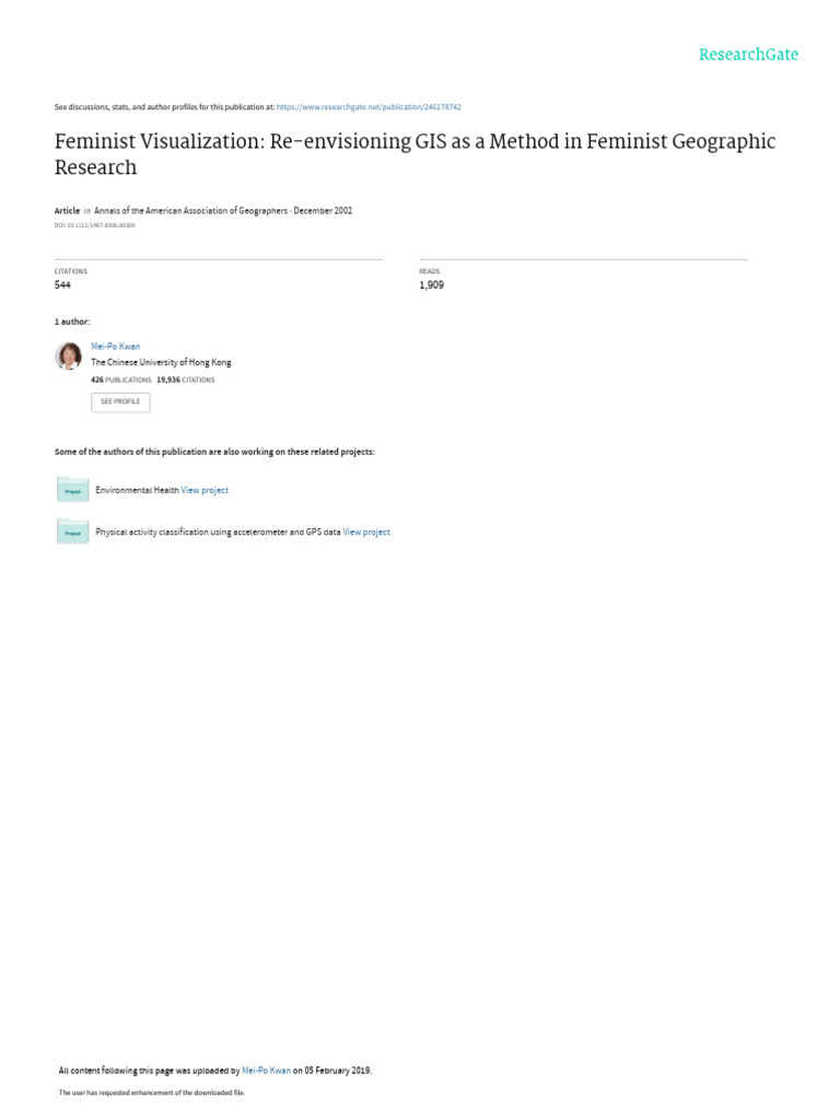 Re-envisioning GIS in Feminist Research | PDF | Geographic Information ...