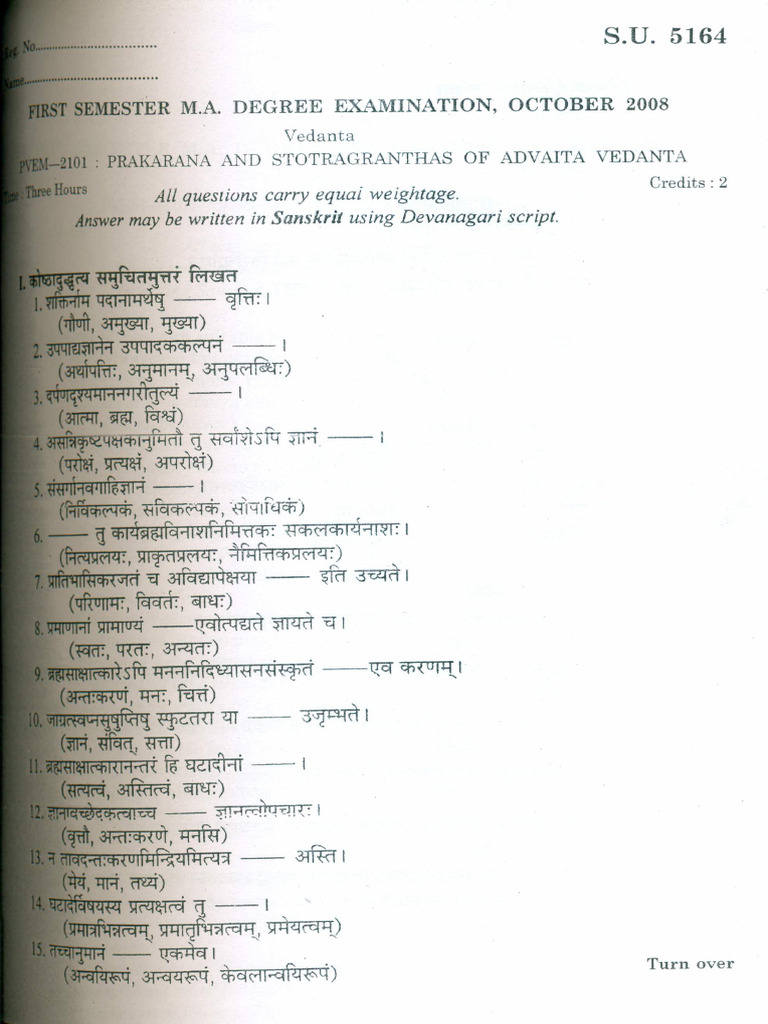 Prakarana And Stotragranthas Of Advaita Vedanta Pdf