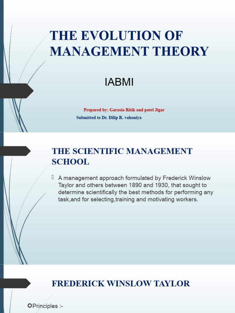 2 Evalution of Management Theory | PDF | System | Motivation