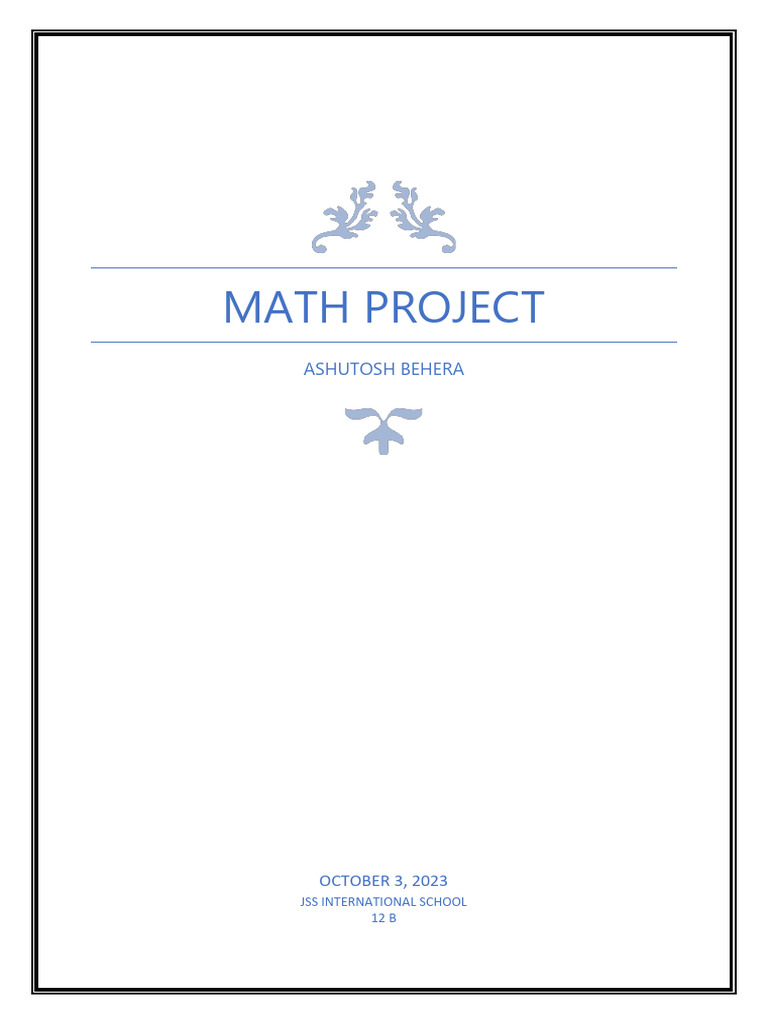 Calculus Project on Function Behavior | PDF | Integral | Function ...