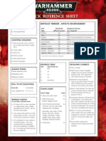 Warhammer 40K Quick Reference Sheet - 5th Edition