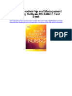 Instant Download Effective Leadership and Management in Nursing Sullivan 8th Edition Test Bank PDF Scribd