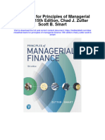 Instant Download Test Bank For Principles of Managerial Finance 15th Edition Chad J Zutter Scott B Smart PDF Full