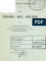 El Idioma Del Delito (Dellepiane)